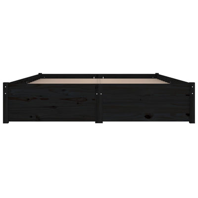 Bed Frame with Drawers Black 153x203 cm Queen Size