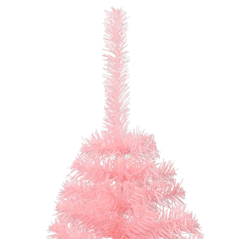 Artificial Half Christmas Tree with Stand Pink 180 cm PVC