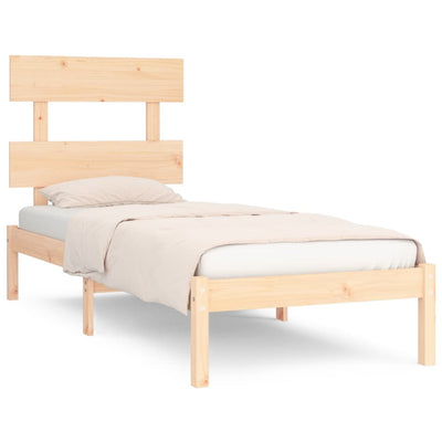 Bed Frame Solid Wood 92x187 cm Single Bed Size