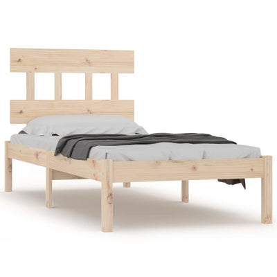 Bed Frame Solid Wood 92x187 cm Single Bed Size