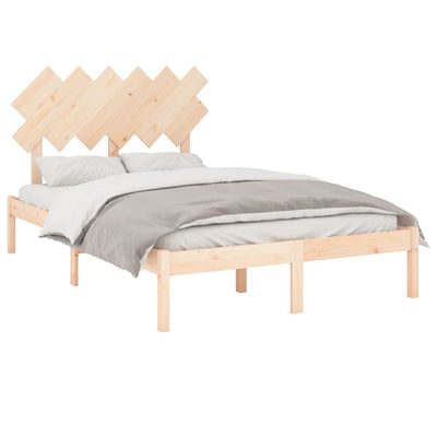 Bed Frame 137x187 cm Double Size Solid Wood
