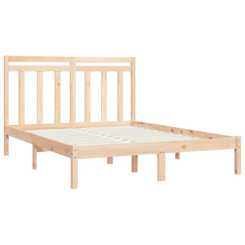 Bed Frame Solid Wood 135x190 cm 4FT6 Double