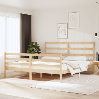 Bed Frame Solid Wood 135x190 cm 4FT6 Double