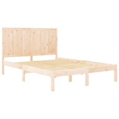 Bed Frame Solid Wood Pine 135x190 cm 4FT6 Double