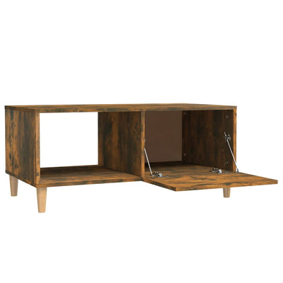 Coffee Table Smoked Oak 89.5x50x40 cm Engineered Wood