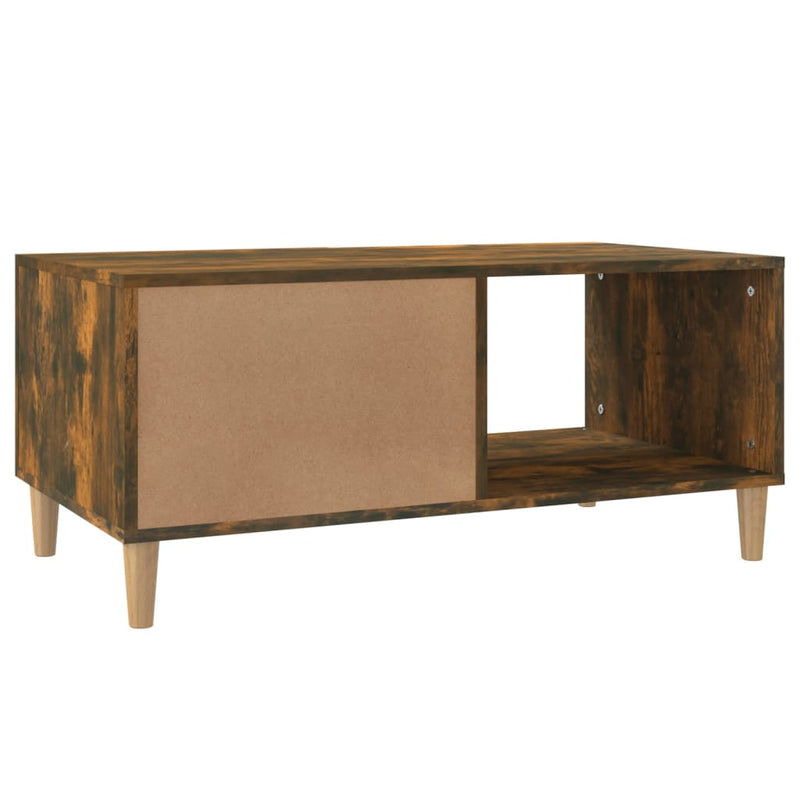 Coffee Table Smoked Oak 89.5x50x40 cm Engineered Wood