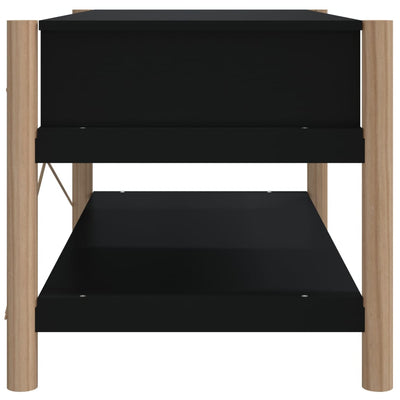 Coffee Table Black 82x48x45 cm Engineered Wood