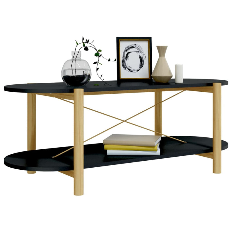 Coffee Table Black 110x48x40 cm Engineered Wood