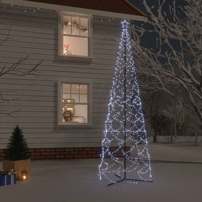 Christmas Cone Tree Cold White 1400 LEDs 160x500 cm