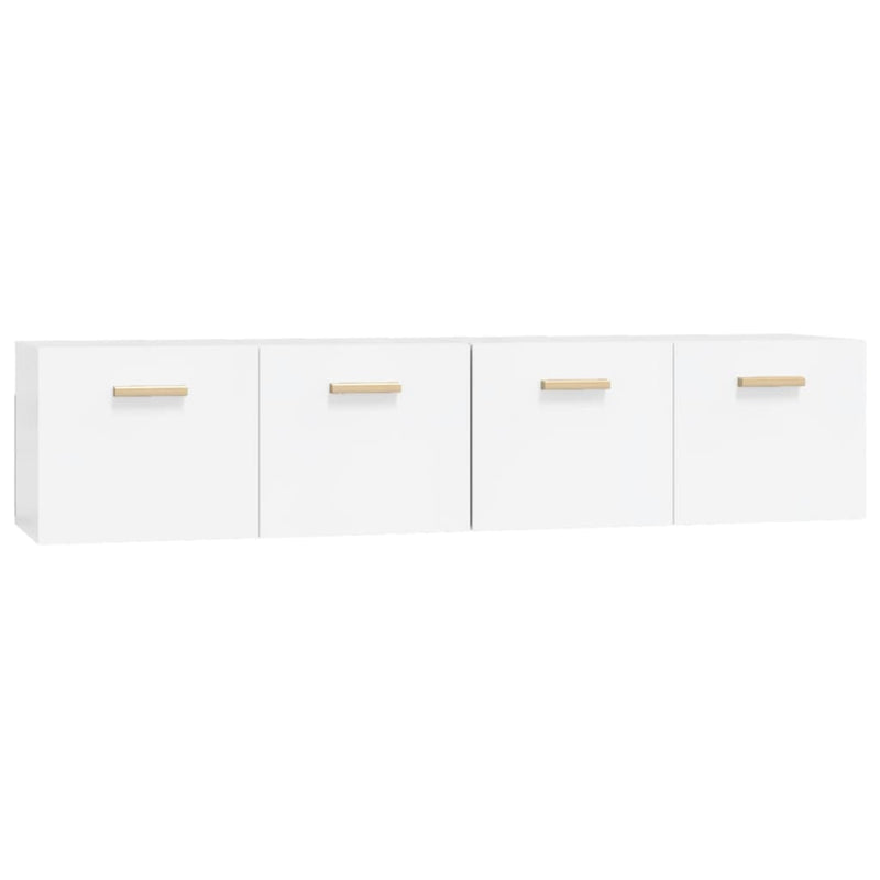 Wall Cabinets 2 pcs High Gloss White 80x35x36.5 cm Engineered Wood