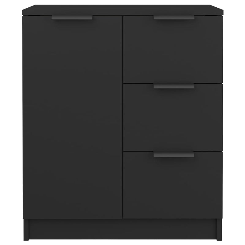 Sideboards 2 pcs Black 60x30x70 cm Engineered Wood