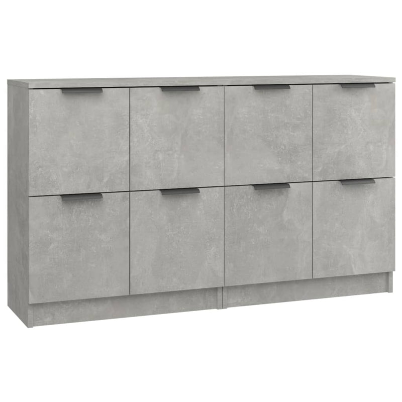 Sideboards 2 pcs Concrete Grey 60x30x70 cm Engineered Wood