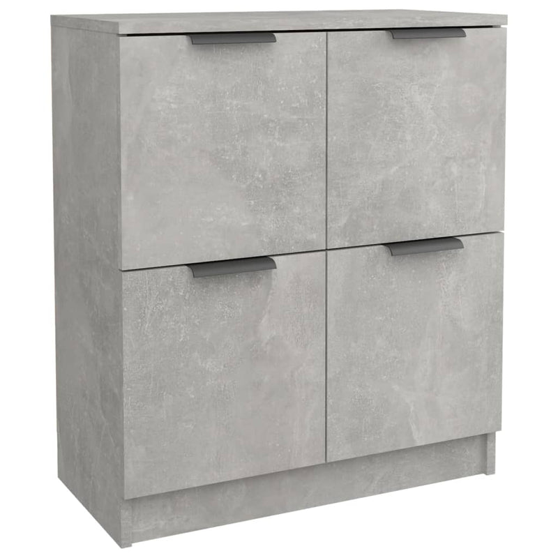 Sideboards 2 pcs Concrete Grey 60x30x70 cm Engineered Wood
