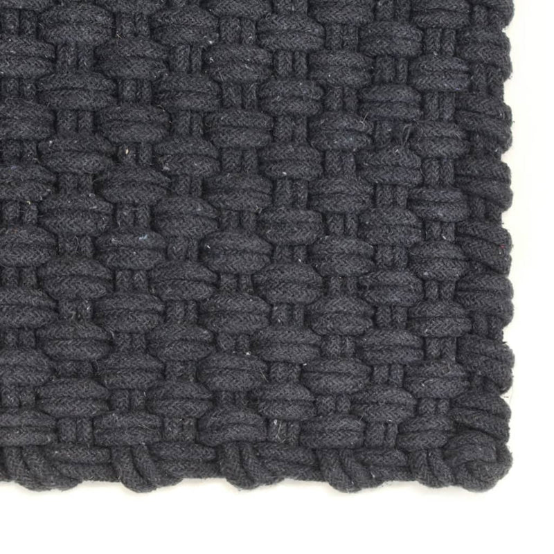Rug Rectangular Anthracite 180x250 cm Cotton