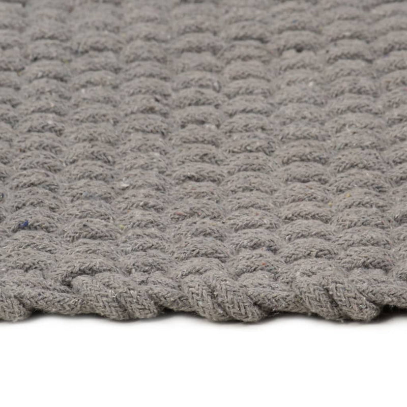 Rug Rectangular Grey 180x250 cm Cotton