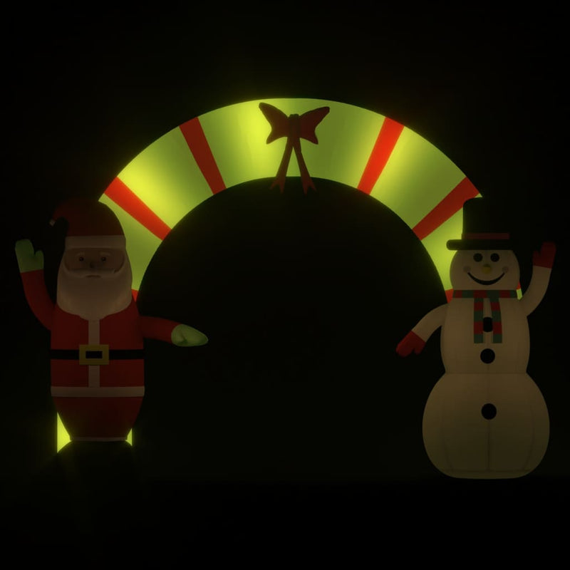 Christmas Inflatable Santa & Snowman Arch Gate LED 270 cm