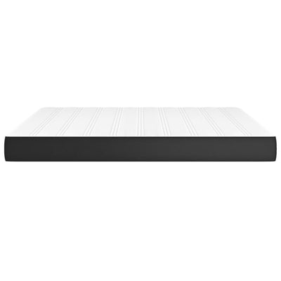 Pocket Spring Bed Mattress Black 152x203x20 cm Queen Faux Leather