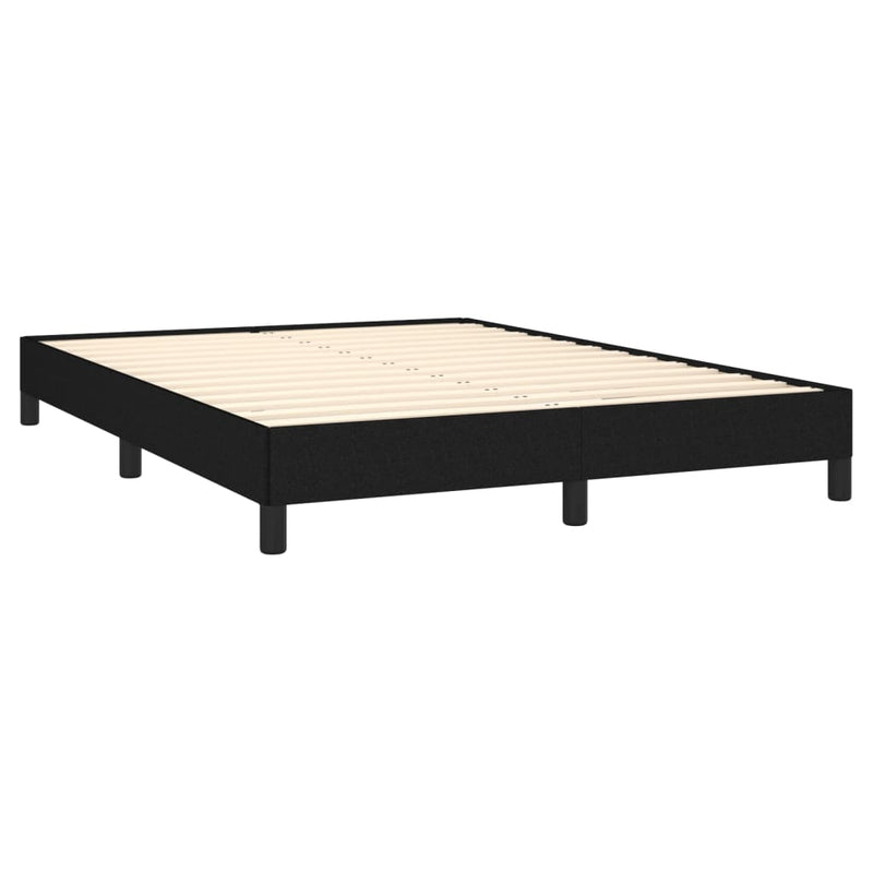 Bed Frame Black 137x187 cm Double Fabric