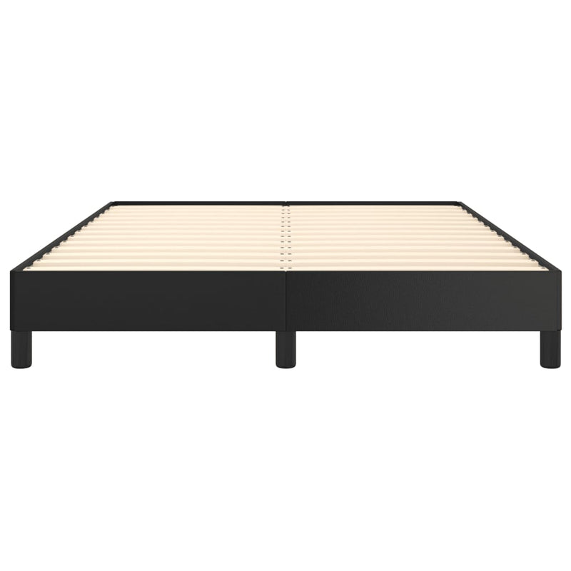 Bed Frame Black 153x203 cm Queen Faux Leather