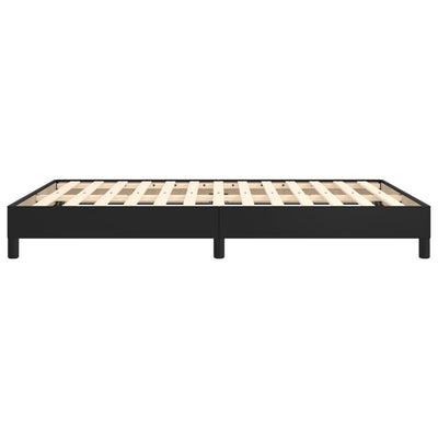 Bed Frame Black 153x203 cm Queen Faux Leather