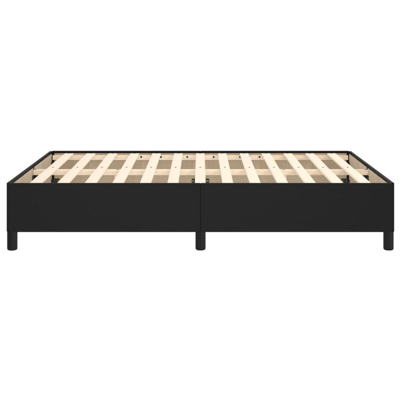 Bed Frame Black 152x203 cm Queen Faux Leather