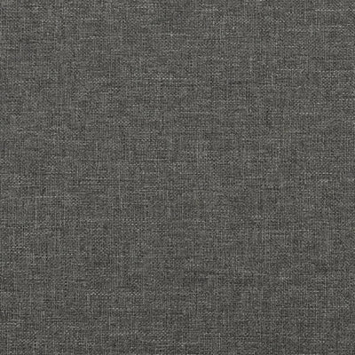 Bed Frame with Headboard Dark Grey 153x203 cm Queen Fabric