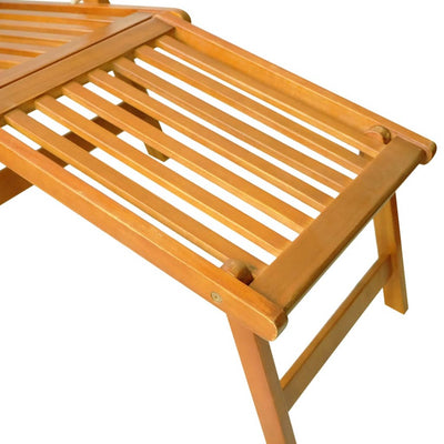 Outdoor Deck Chairs with Footrests 2 pcs Solid Wood Acacia