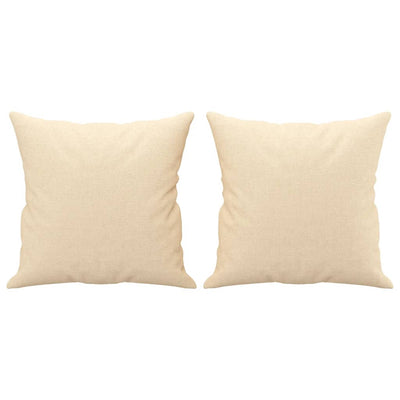 Throw Pillows 2 pcs Cream 40x40 cm Fabric