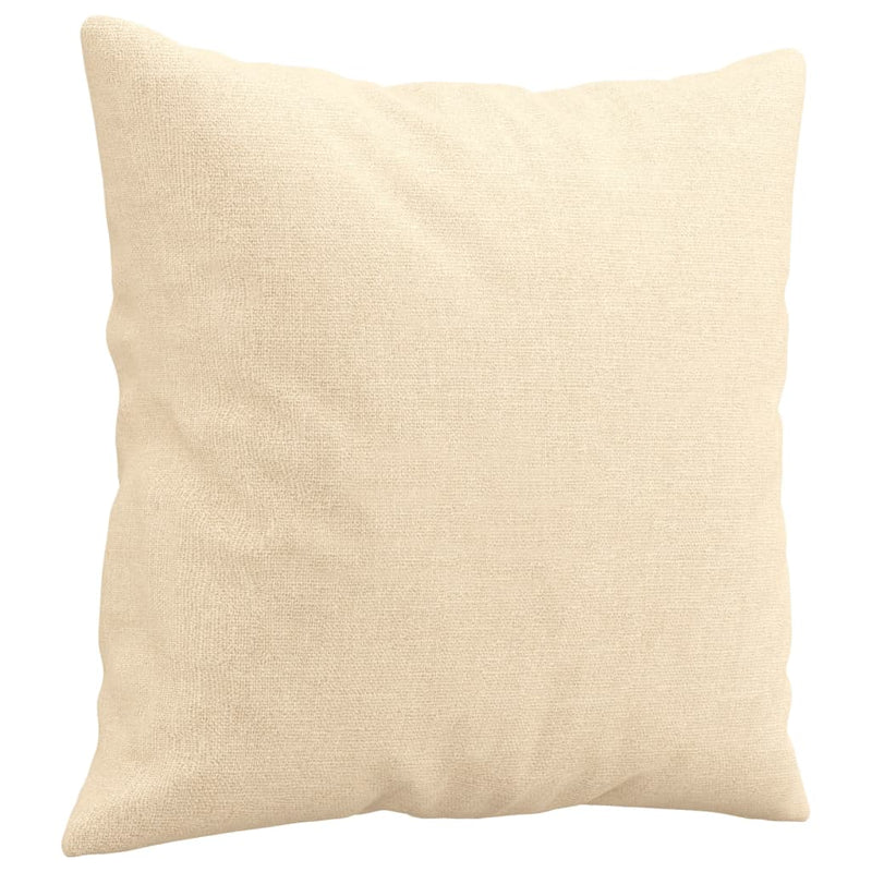 Throw Pillows 2 pcs Cream 40x40 cm Fabric