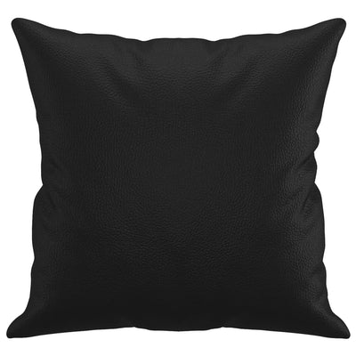 Throw Pillows 2 pcs Black 40x40 cm Faux Leather