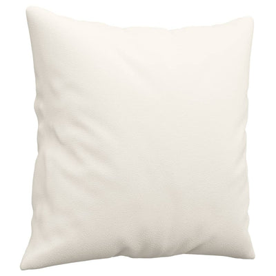 Throw Pillows 2 pcs Cream 40x40 cm Faux Leather