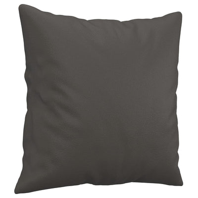 Throw Pillows 2 pcs Grey 40x40 cm Faux Leather