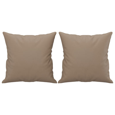 Throw Pillows 2 pcs Cappuccino 40x40 cm Faux Leather