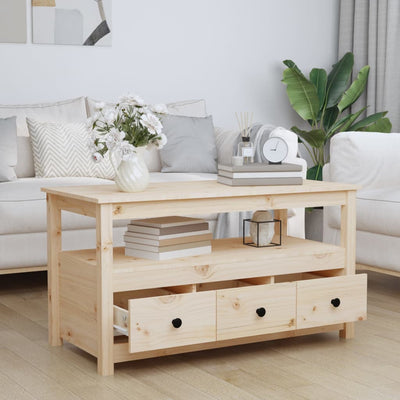 Coffee Table 102x49x55 cm Solid Wood Pine