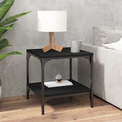 Coffee Table Black 50x50x40 cm Engineered Wood
