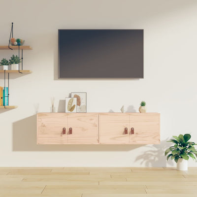 Wall Cabinets 2 pcs 60x30x30 cm Solid Wood Pine