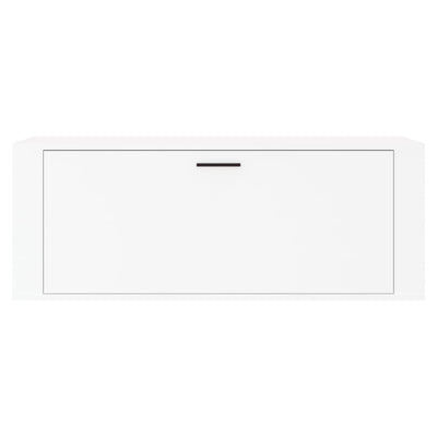Wall Shoe Cabinet White 100x35x38 cm Engineered Wood