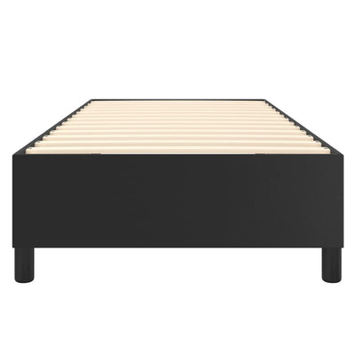 Box Spring Bed Frame Black 107x203 cm King Single Faux Leather