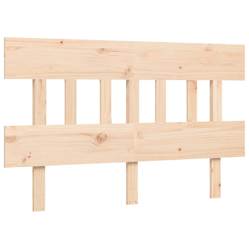 Bed Frame with Headboard 137x187 cm Double Solid Wood