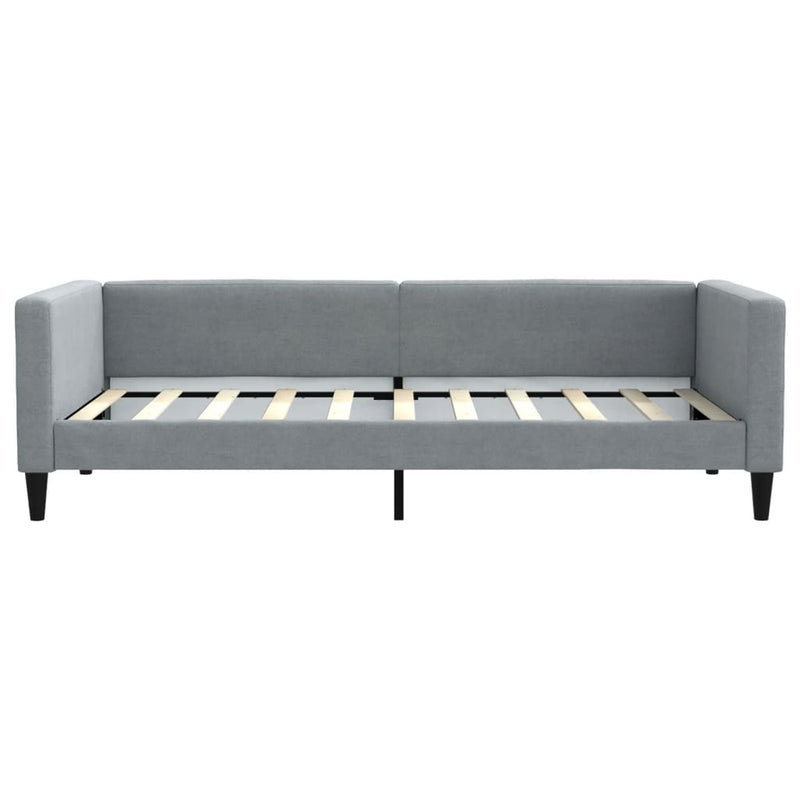 Daybed with Trundle and Drawers Light Grey 90x190 cm Fabric