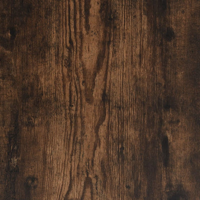 Coffee Table Smoked Oak 102x50x40 cm Engineered Wood and Iron