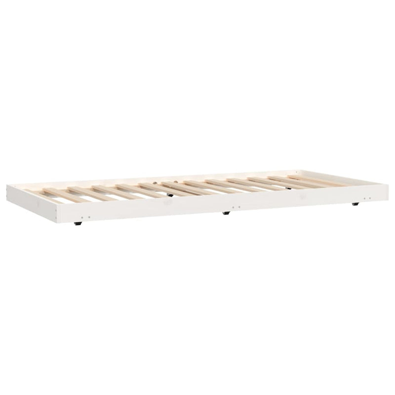 Bed Frame White 92x187 cm Solid Wood Pine Single Size