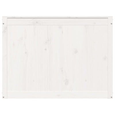 Laundry Box White 88.5x44x66 cm Solid Wood Pine