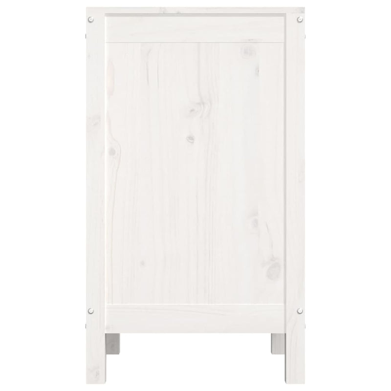 Laundry Box White 44x44x76 cm Solid Wood Pine