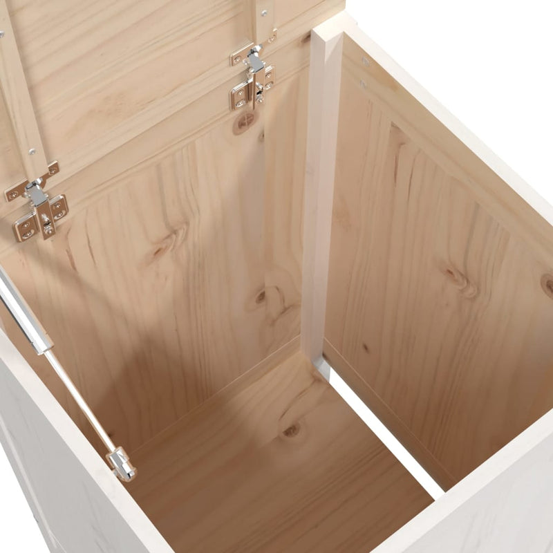 Laundry Box White 44x44x76 cm Solid Wood Pine