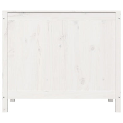 Laundry Box White 88.5x44x76 cm Solid Wood Pine