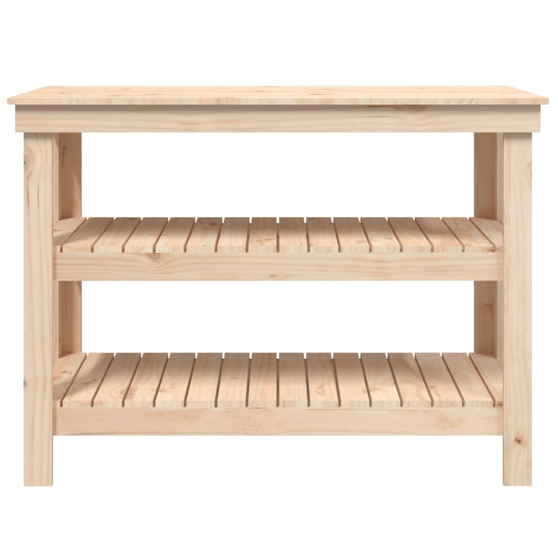 Work Bench 110.5x50x80 cm Solid Wood Pine