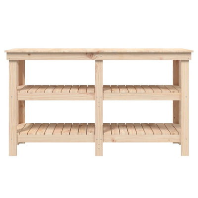Work Bench 142.5x50x80 cm Solid Wood Pine