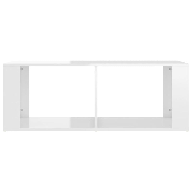 Coffee Table High Gloss White 100x50x36 cm Engineered Wood