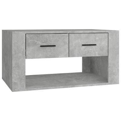 Coffee Table Concrete Grey 80x50x40 cm Engineered Wood